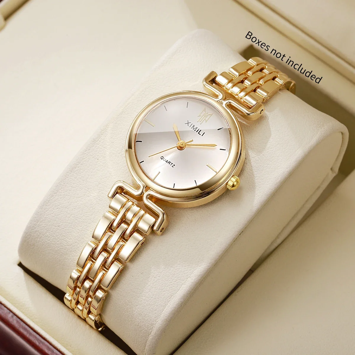 Elegant Bracelet Strap Women Watches Fashion Round Dial Ladies Dress Quartz Wristwatch Clock Gift Relogio Feminino（Without Box）