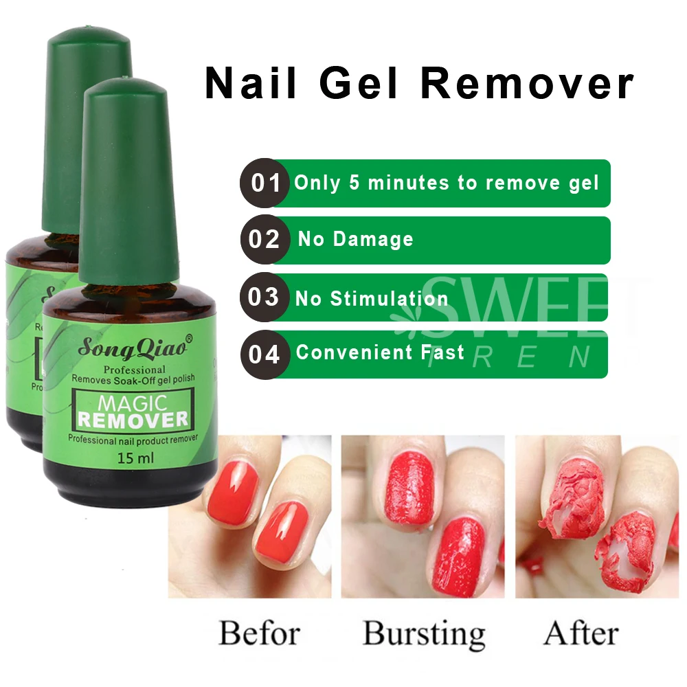 1/2/3pcs 15ml Nail Remover Burst Gel Polish Magic Fast UV LED Soak Off Function Gel Nail Art Removal Gel Varnish Manicure Tools view 2