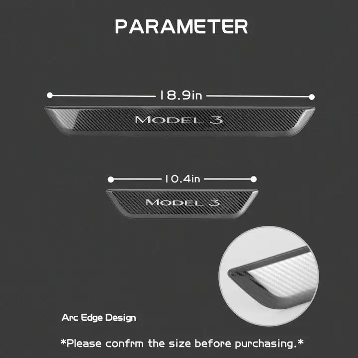 Model 3/Y LED Illuminated Welcome Pedal Door Sill Protector for Tesla LED Interior Light Accessory