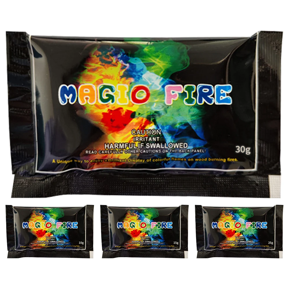 Colorful Flame Powder 10g/15g/25g/30g Flame Color Changing Powder Atmosphere Glowing Props Campfire Fireplace Party Supplies