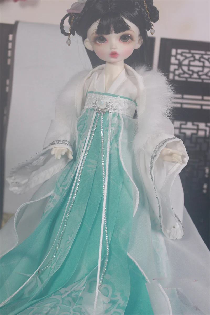 

OB27 Barbi 1/6 1/4 1/3 Ancient Costume BJD Clothes Hanfu Fairy Dress For BJD/SD YOSD MSD SD13 Big Girl Doll Accessories A1875