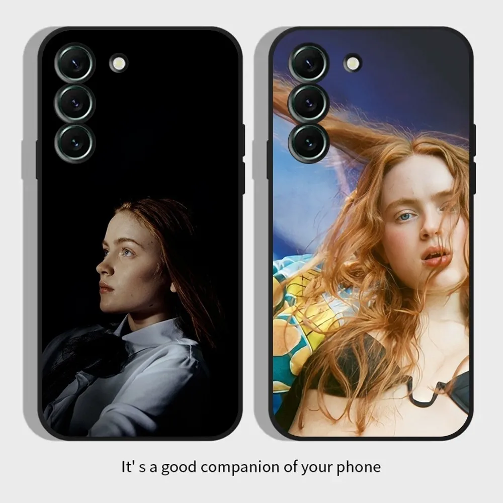 S-Sadie Sink Phone Case for SamsungS24,S23,S22,S21,S20 Ultra Pro S10,S30Plus,20 Ultra Black Cover