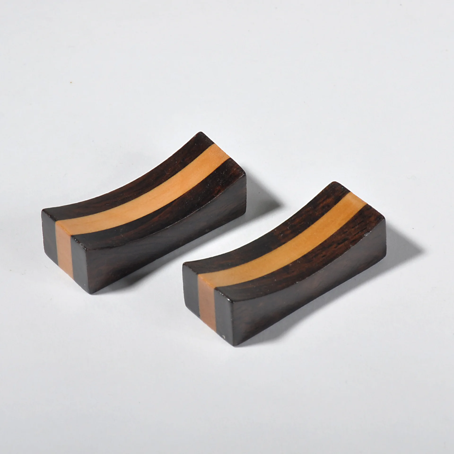 Ebony Wood Chopstick Rest Creative Splicing Design Customizable Bamboo Tableware Wholesale for Home Restaurant