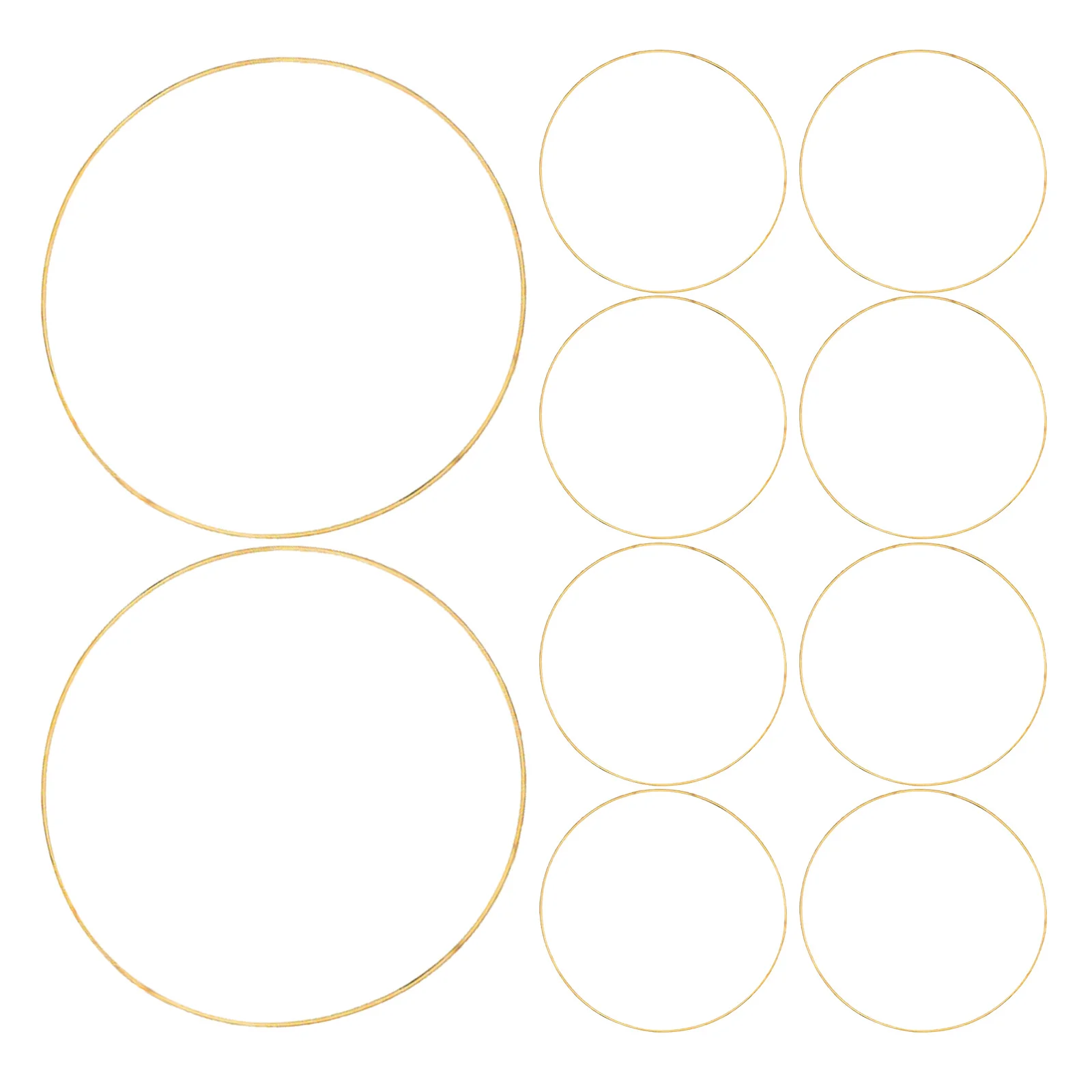 

Craft Hoops 10Pcs Metal Dreamcatcher Rings 10 15 20 30cm DIY Round Rings for Wind Chimes Outdoor Decoration
