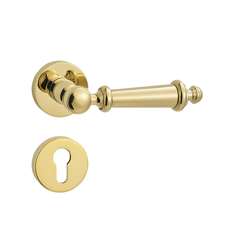 Indoor split brass American French bronze indoor door handle simple bedroom silent door lock handle