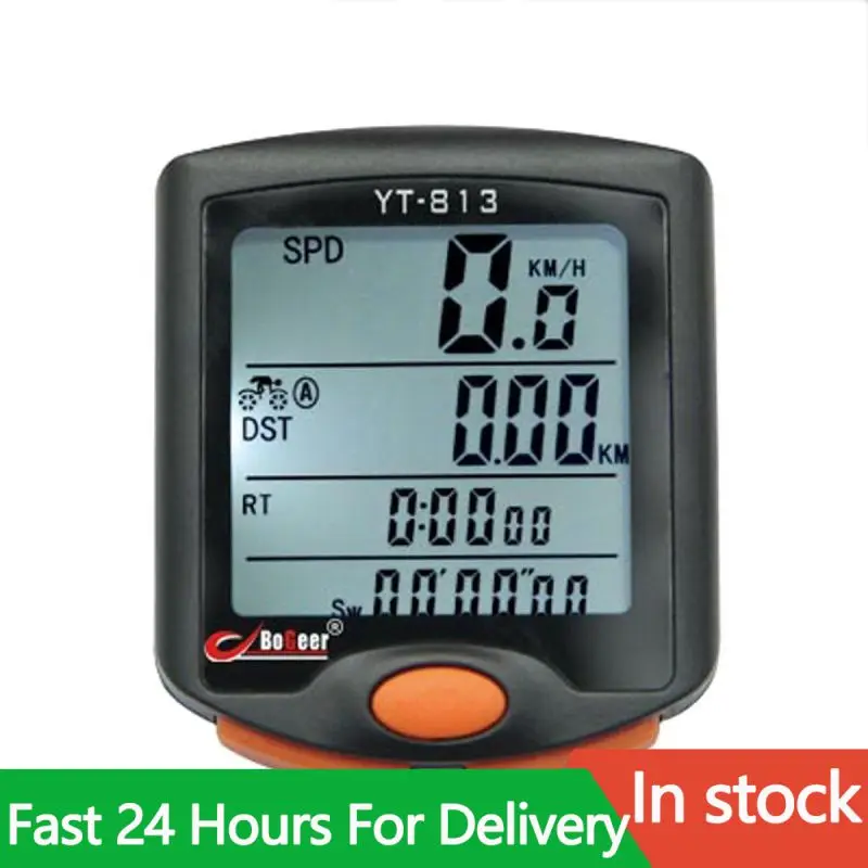 BOGEER Computer YT-813 Speedomet Mountain Bike Luminous Tachometer Riding Cable Code Table Cycling Speed Counter