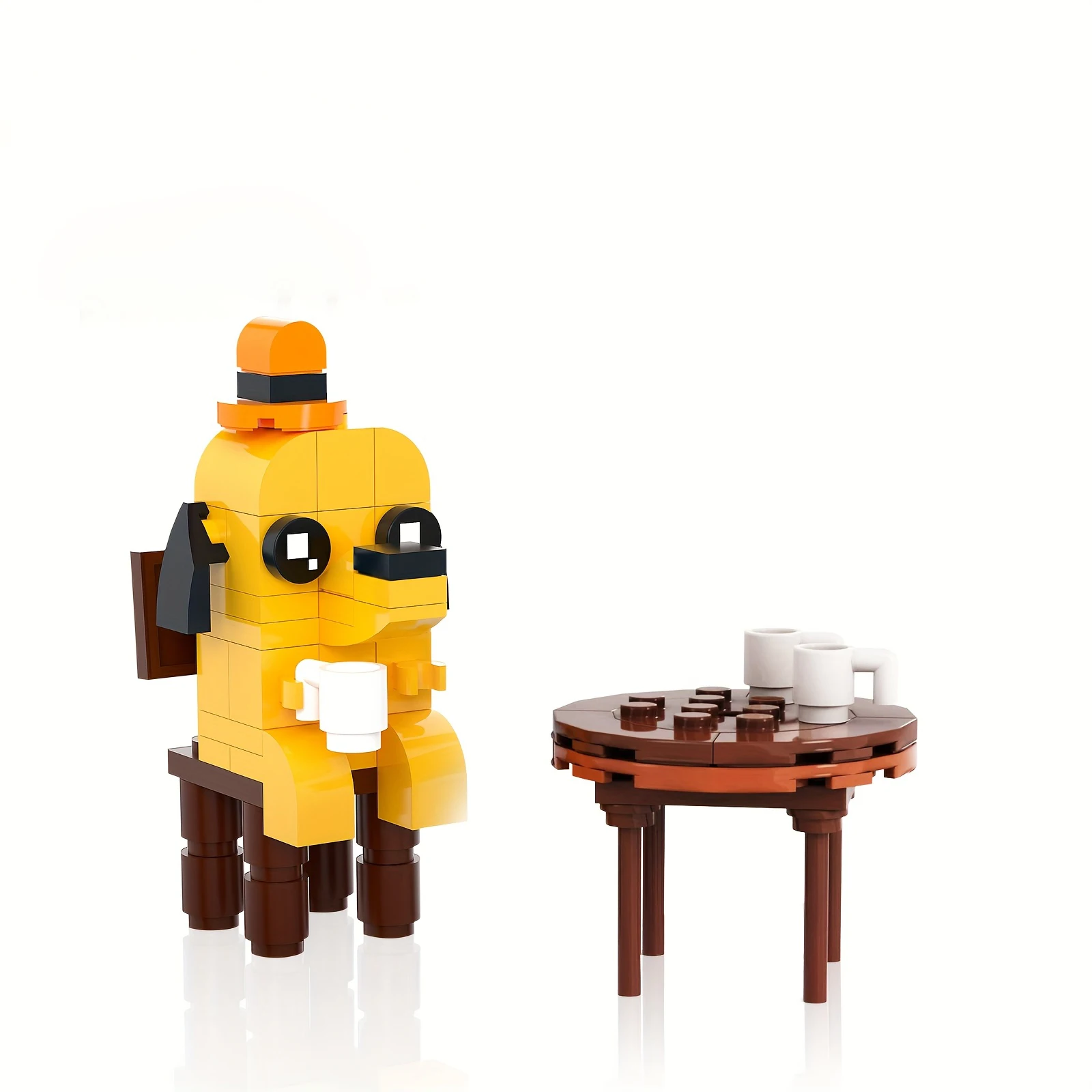 هذا مكعبات بناء رائعة للكلاب - تمثال رائع قابل للجمع على شكل شخصية كوميدية للجرو، هدية مثالية لعيد الميلاد/عيد الميلاد للأطفال