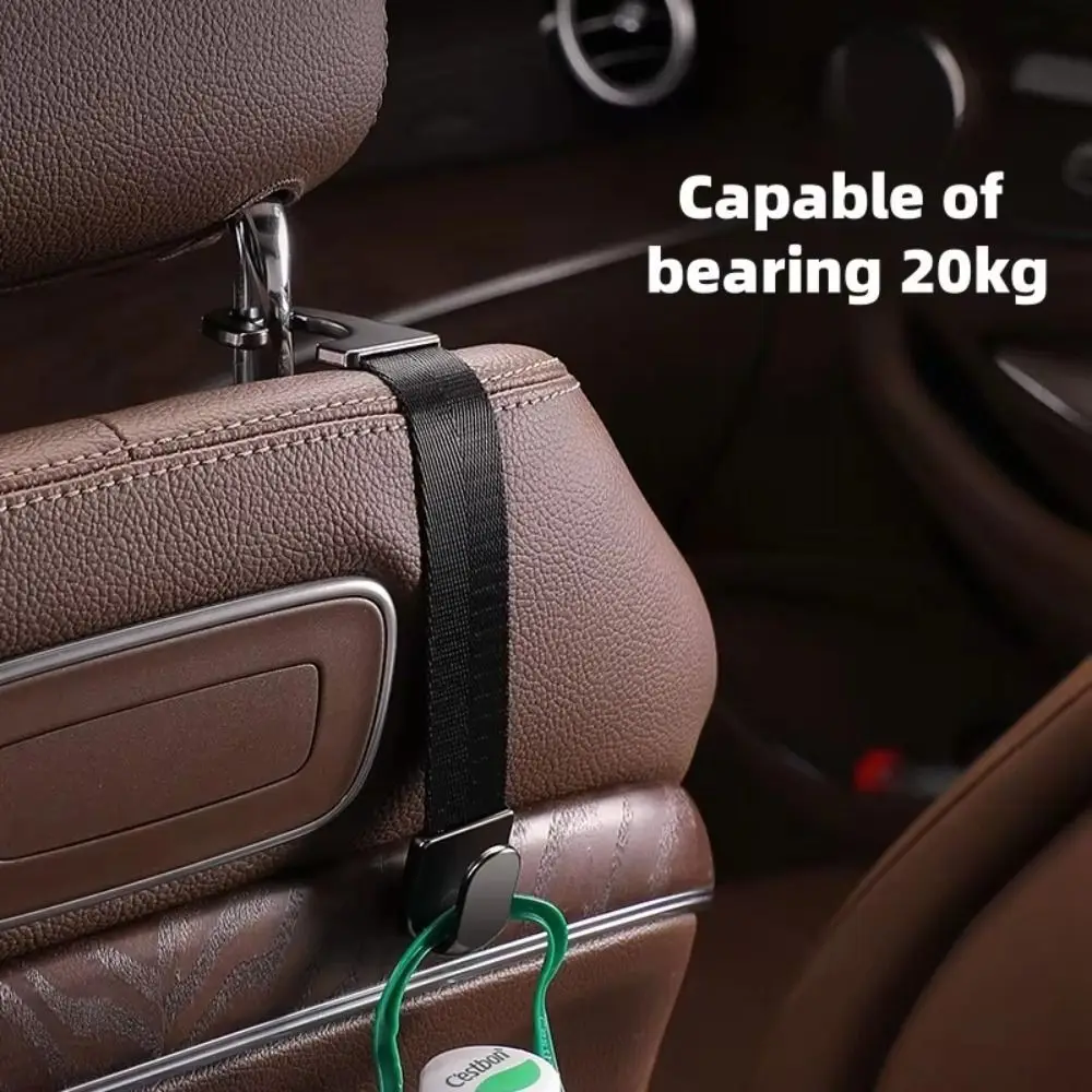 Suede Leather Car Seat Headrest Hook Wear-Resistant Easy to Install Seat Back Hanger Hook Car Row Storage Hanger