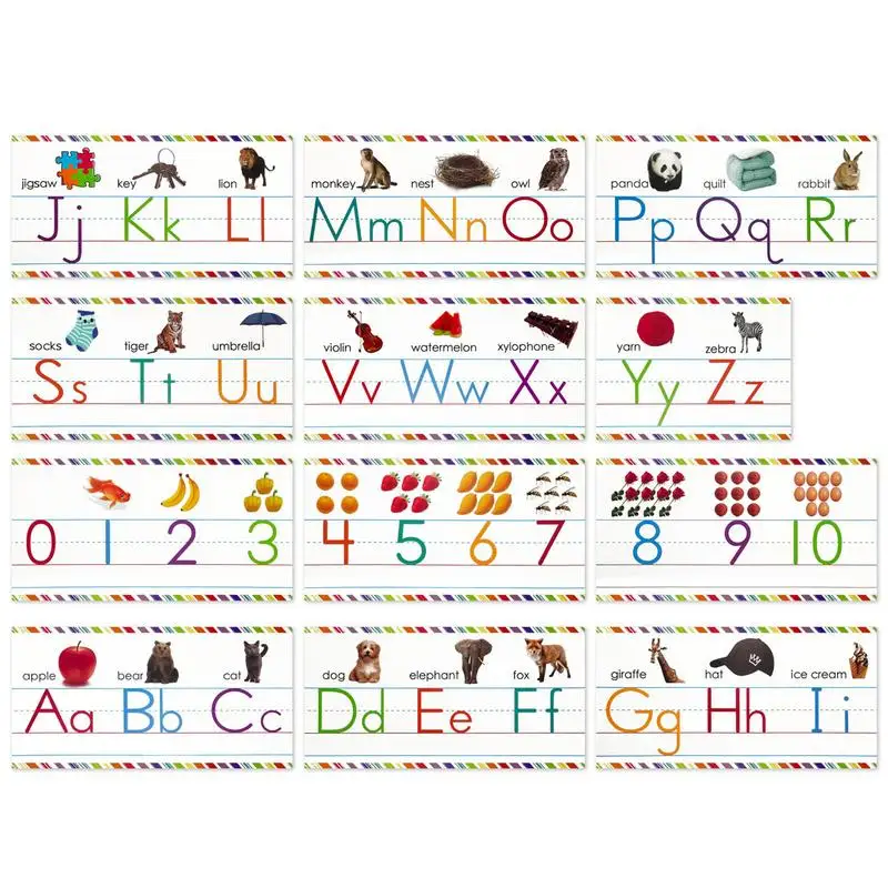 

Alphabet Letters For Classroom Wall Alphabet Wall Decorations Display Set Number Posters Early Learning Alphabet Cards