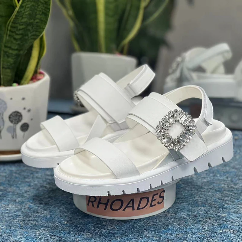 Mode Diamant Gesp Ontwerp Dames Sandalen Zomer Dikke Bodem Casual Schoenen Vrouwen Outdoor Strandsandalen