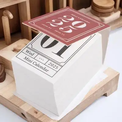 

Маленький винтажный настольный календарь, бумажный разрываемый домашний мини-стоящий настольный календарь на 2025 год, офисный ежедневный календарь-планировщик, декор для рабочего стола