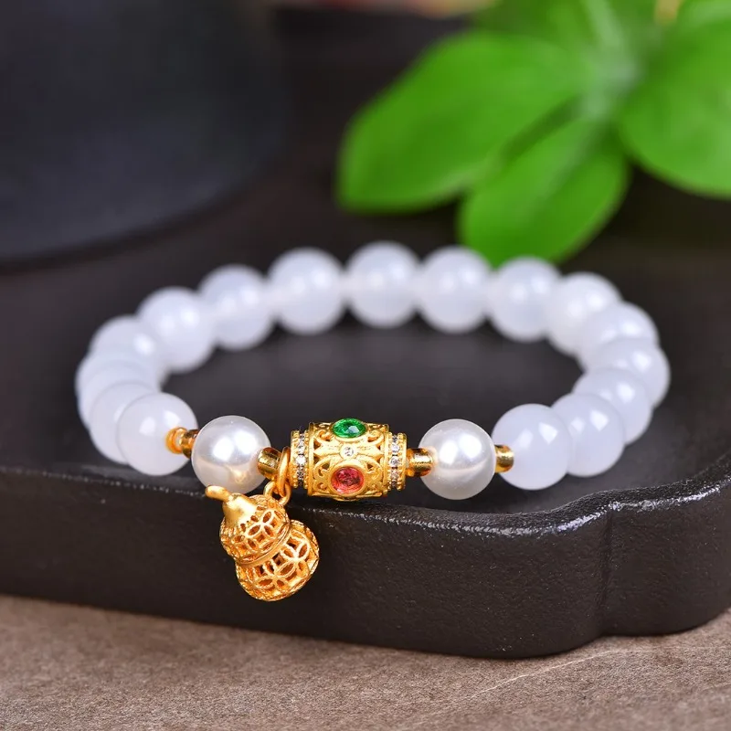 

New Natural Exquisite Gold Silk Jade Gourd "bracelet" Fashion Jewelry