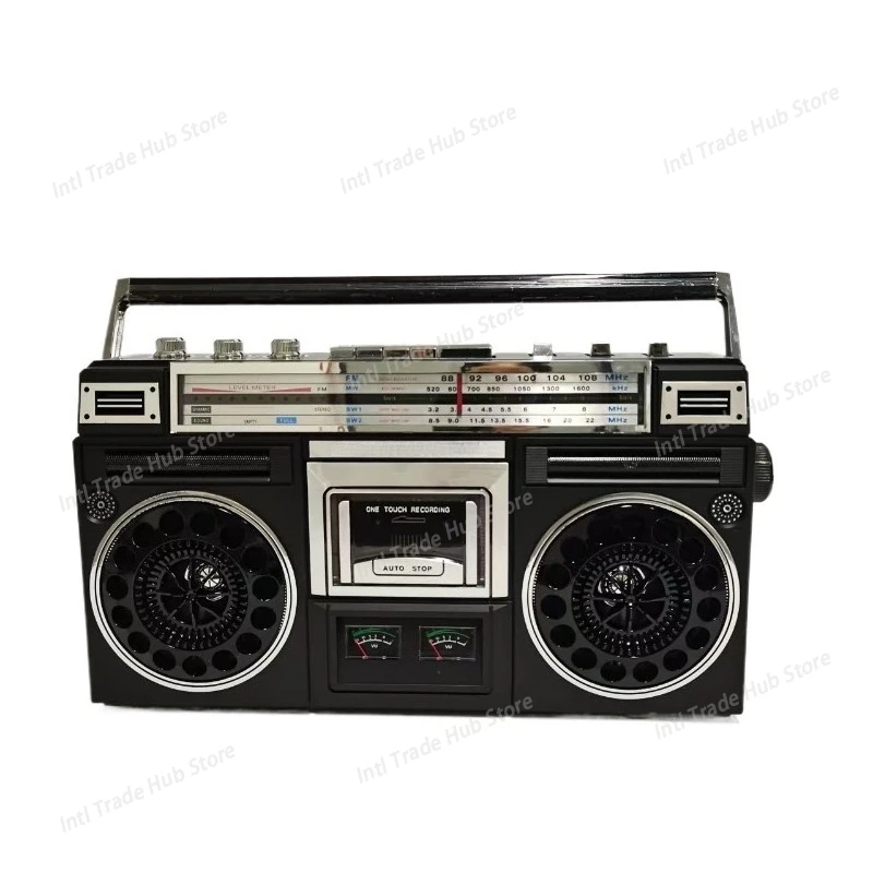 

Retro Stereo Dual Speaker Radio Recorder Multifunctional Tape Machine Bluetooth U Disk TF Card