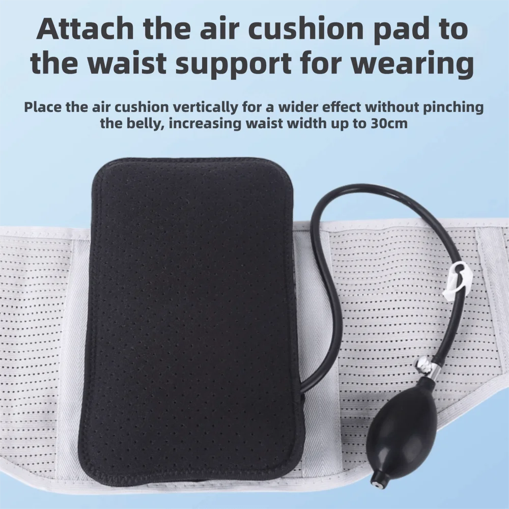 Portable Polyester Fiber Airbag Pad Inflatable Lumbar Support Waist Cushion Orthopedic Design Lumbar Airbag Posture Correct