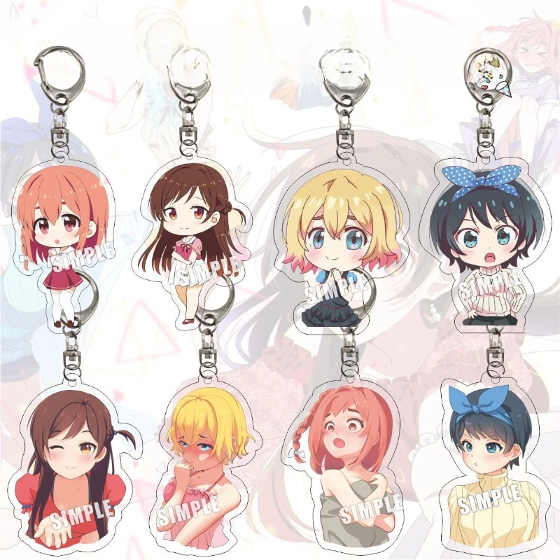 Nanami Nanami‌ Ruka Rika‌ Sakurasawa Sumi‌ Kazuya Kishino‌ Popular Anime 2D Peripheral Acrylic Keychain Cute Backpack Pendant