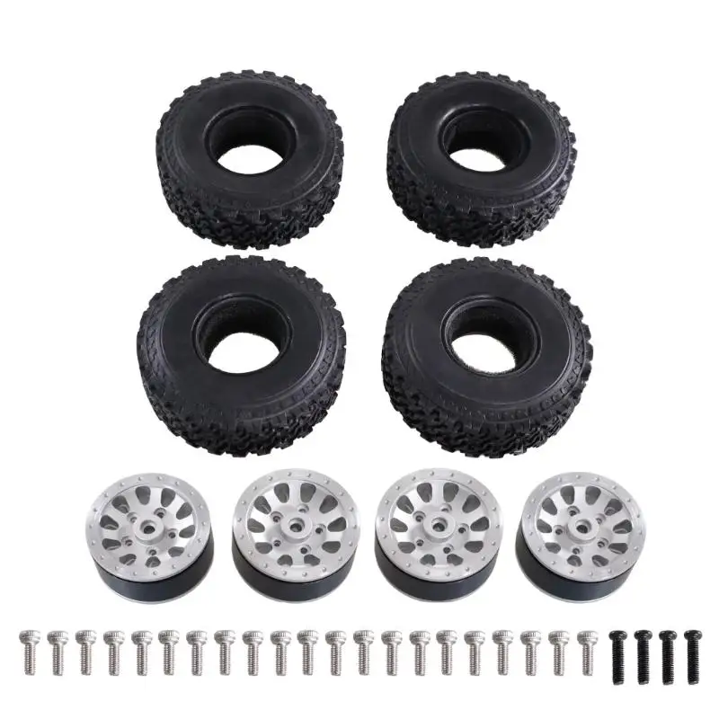

U13F Set of 4 Beadlock Wheel Assemblies Wheel Rims for Remote Control Car Modification