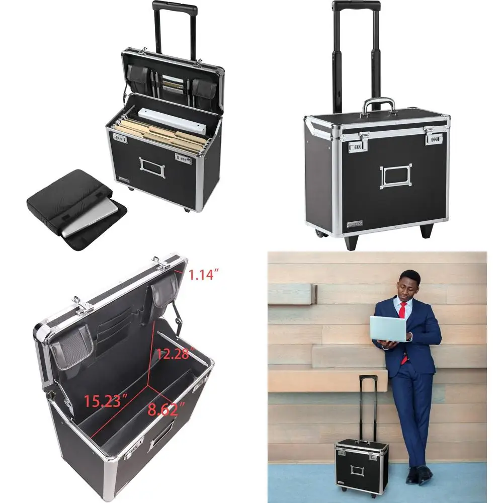 

Mobile Business Locking File Cabinet, Legal Size, 14.5 x 13.5 x 11, Black