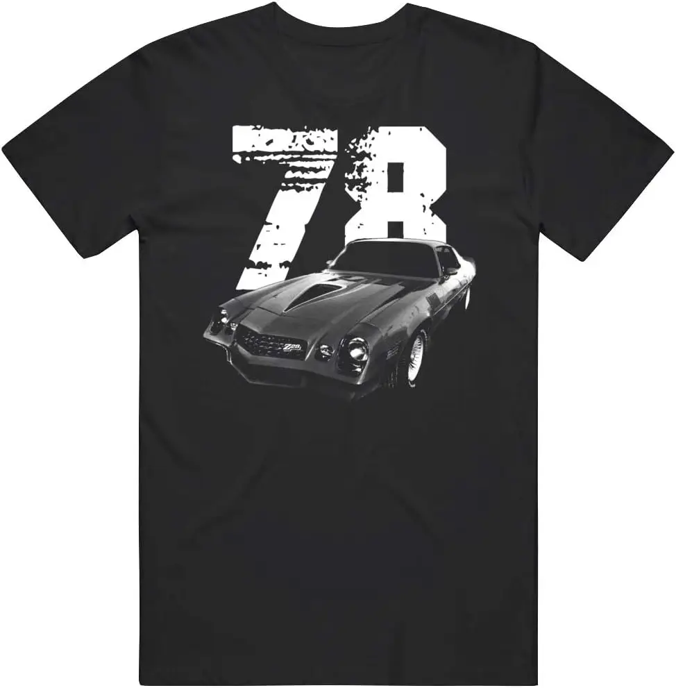 1978 Camaro Z28 Front Three Quarter View with Year T Shirt