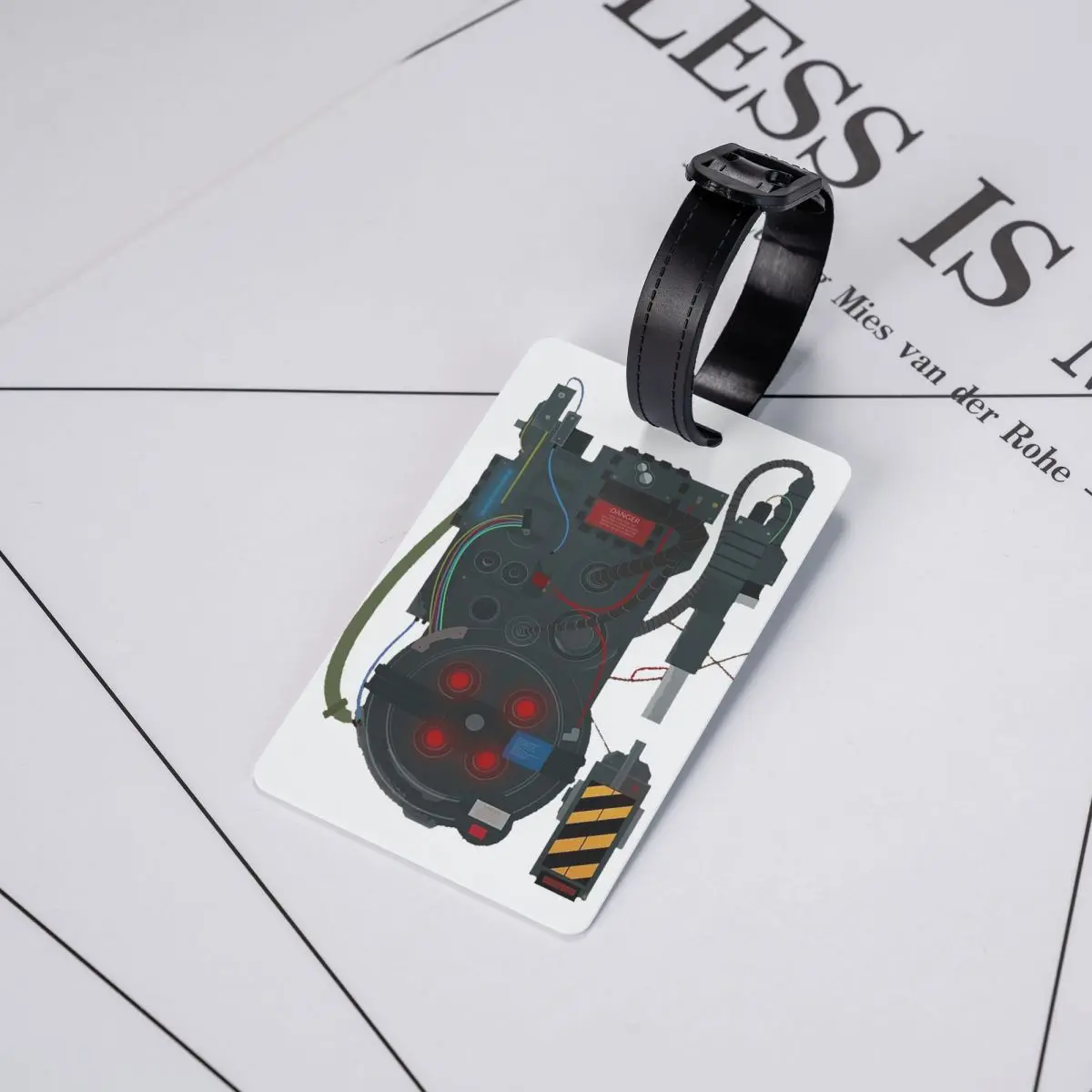 Ghostbusters Proton Pack علامات الأمتعة ملحقات حقيبة السفر المحمولة الأمتعة الصعود علامة التسمية حامل معرف اسم العنوان #5