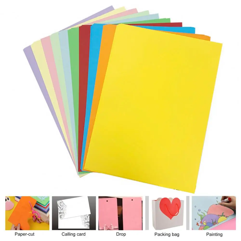 50 Pcs 250 G Cardstock Papers Multicolor Wide Application Versatile Smooth Cardstock Papers For DIY Cards Crafts Invitations