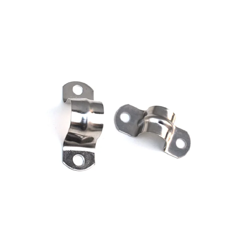 304 Stainless Steel Saddle Clamp Rigid U Shaped Strap Clip Conduit Ring U Type Pipe Saddle Clamps For Fixing Supporting