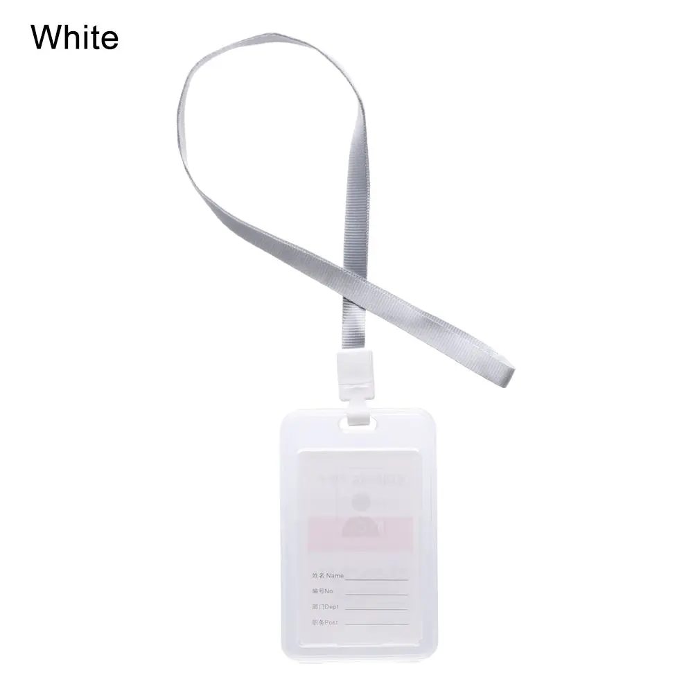 

Exhibition Office Supplies Student Card Cover Double Sided Transparent Bus Credit Card Holder ID Name Holder Business Work Card