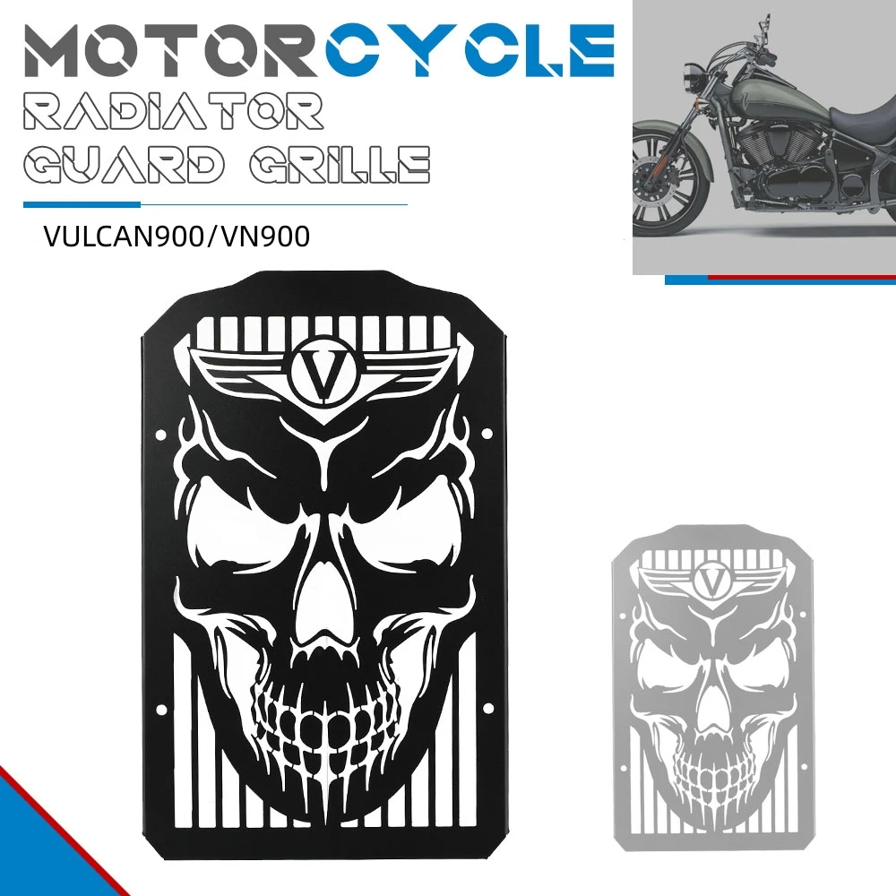 

Motorcycle Radiator Guard Grille Cover Protection FOR KAWASAKI VULCAN 900 VN900 CLASSIC/LT 2006-2023-2024 Aluminium Accessories