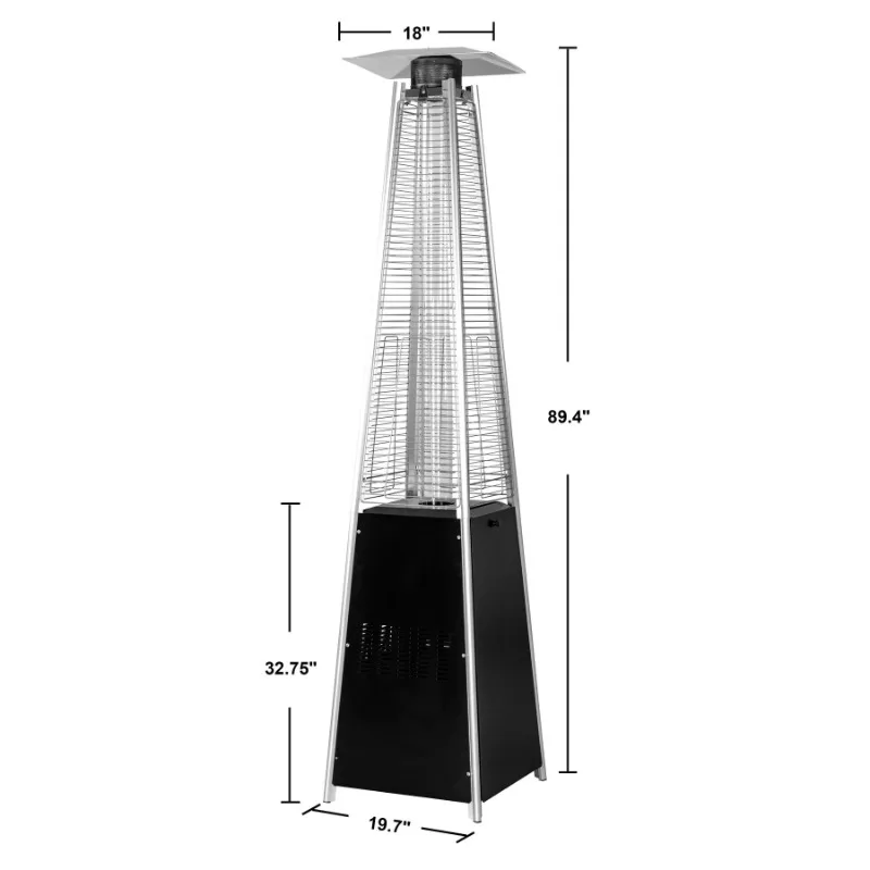 Propane Iron Tower Type Flame Pyramid Patio Heater(13KW) Gas/propane LPG Heaters