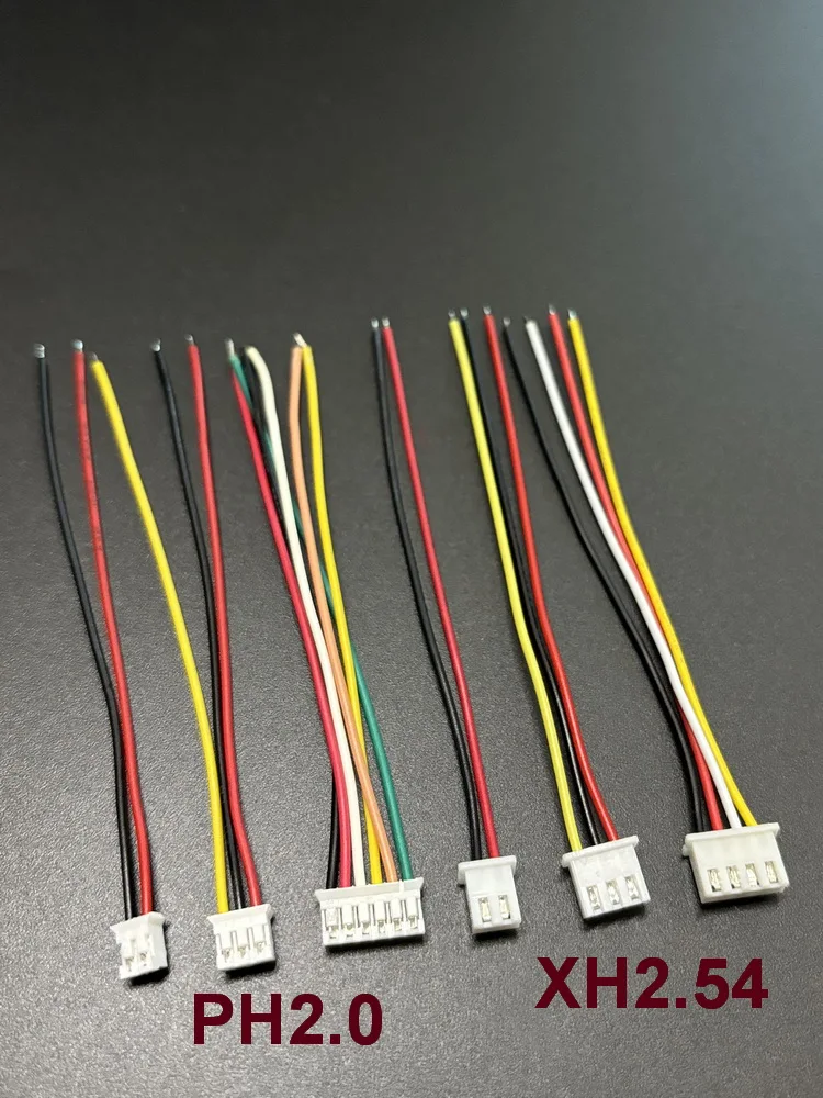 

26AWG PH2.0 XH2.54 Spacing 2/3/4/5/6/7/8/9/10/11/12Pin 10cm Length Plug Socket Connector Electronic Terminal Single Head Wire