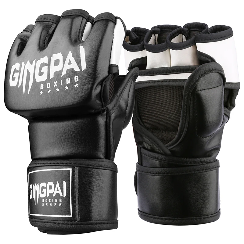 

Half Finger MMA Gloves for Men PU Kicki Boxing Karate Muay Thai Guantes De Boxeo Free Fight Sanda Training Equipment