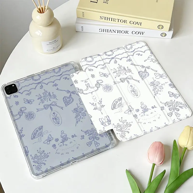 With Pen Holder Tri‑Fold TPU Bumper Case For Redmi Pad SE 11 Xiaomi Pad 7/7Pro 8/8Pro 11.2 Xiaomi Pad 5/5Pro 6/6Pro 11 inch