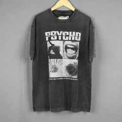 Alfred Hitchcock Psycho T-Shirt Horror Movie The Birds Rear Window Vertigo Men Summer Cotton Tee Shirt