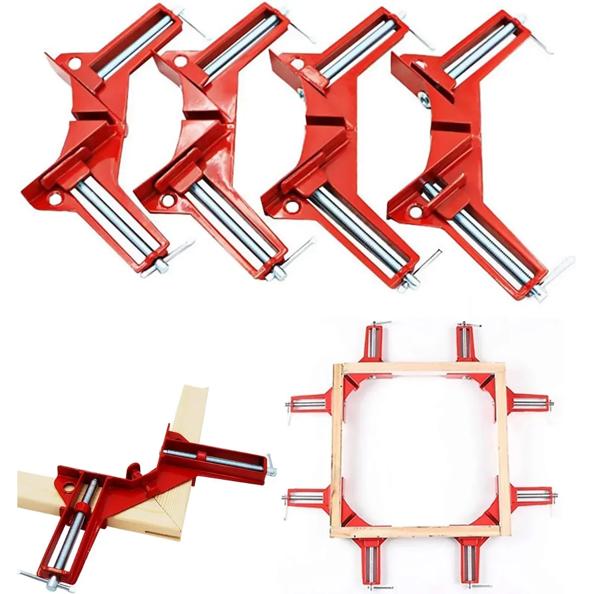 DIY WDIY Woodworking Clamp Right Angle Quick Clamp Fish Tank Photo Frame Glass Splicing Fixed Multi-functional Woodworking Tool