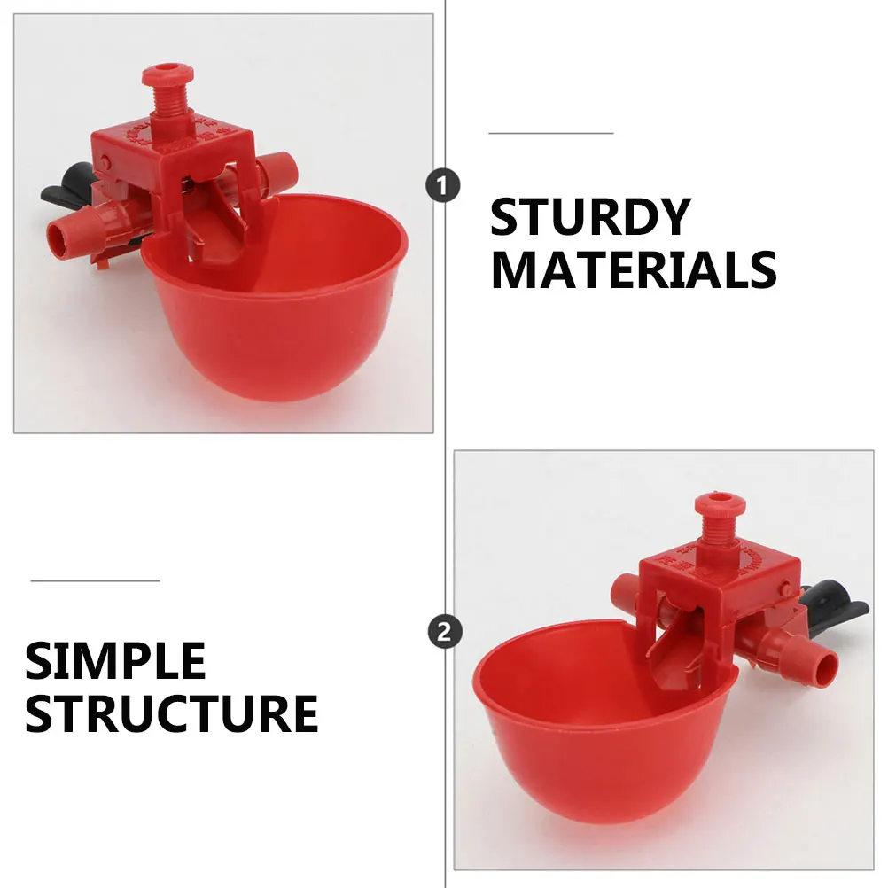 

10 Pcs Chick Water Fountain Plastic Drinking Cups Automatic Poultry Feeder for Chicken Pigeon Quail Bird Cage