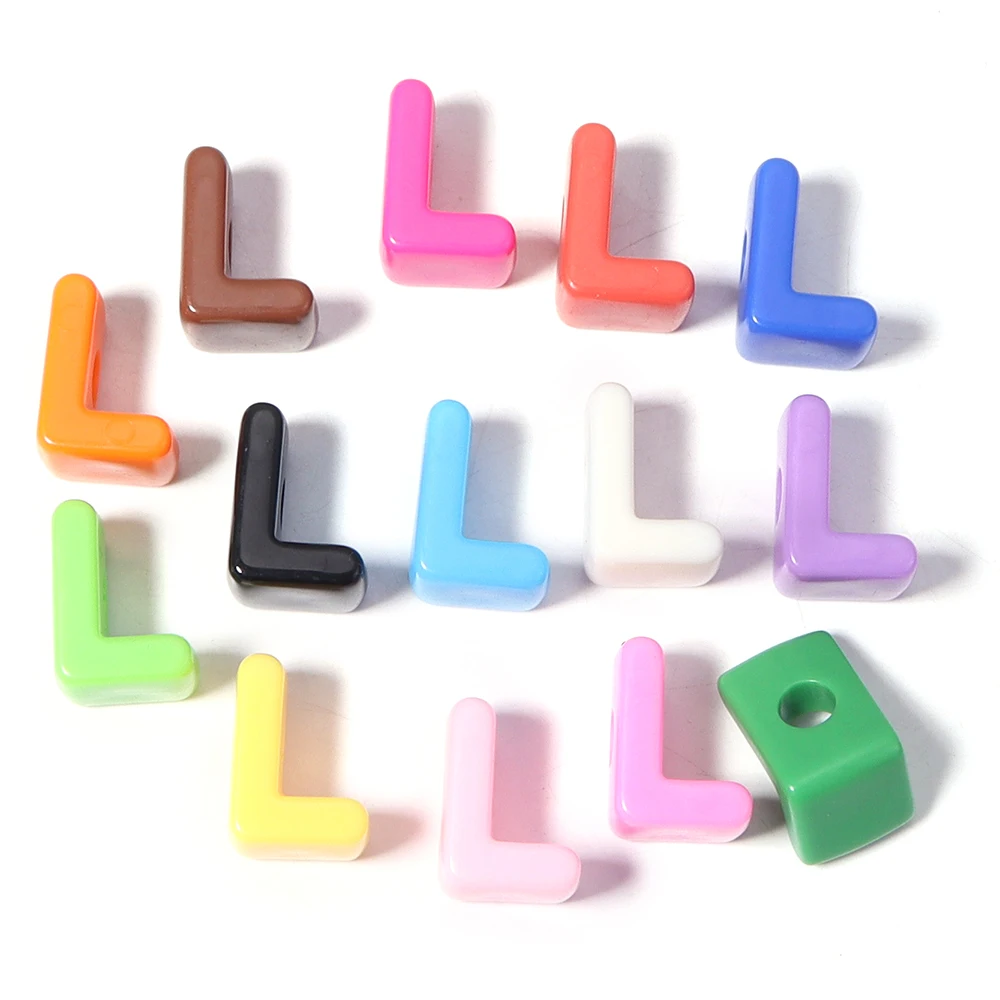 10 Stück Acrylperlen mit großem Loch, 26 englische Alphabet-Buchstabenperlen für Früherziehung, für DIY-Schmuck, Schlüsselanhänger, Lanyard-Zubehör – Detail 19