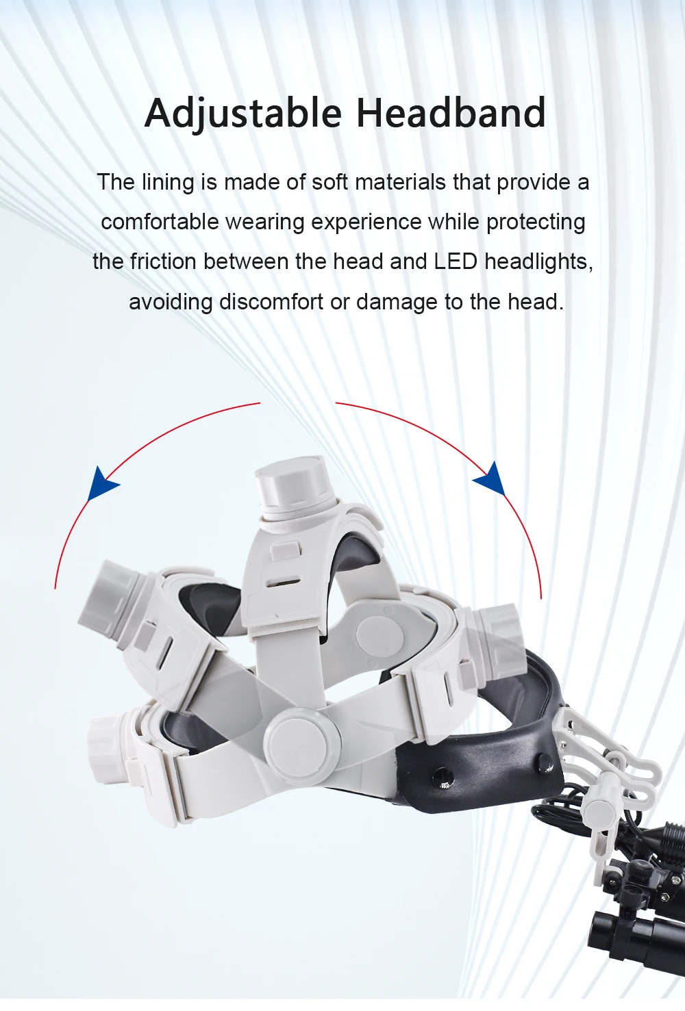 DEASIN Dental Magnifier 5X / 6X Binocular Kepler Loupes Headband Adjustable with LED Headlight 5W Dentist Surgical Headlamp Tool