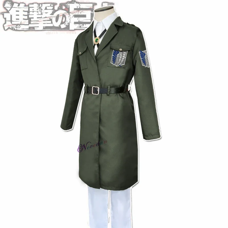 Eren Levi Cosplay Costume Women Men Shingeki No Kyojin Scouting Legion Soldier Jacket Coat Windbreaker Uniform