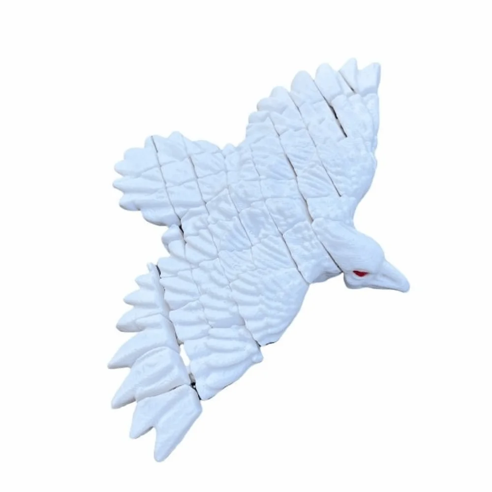 Adorno de águila impreso en 3D multiarticulado, juguetes de animales multiarticulación móviles de plástico, modelo de colección de muñecos, simulación de águila