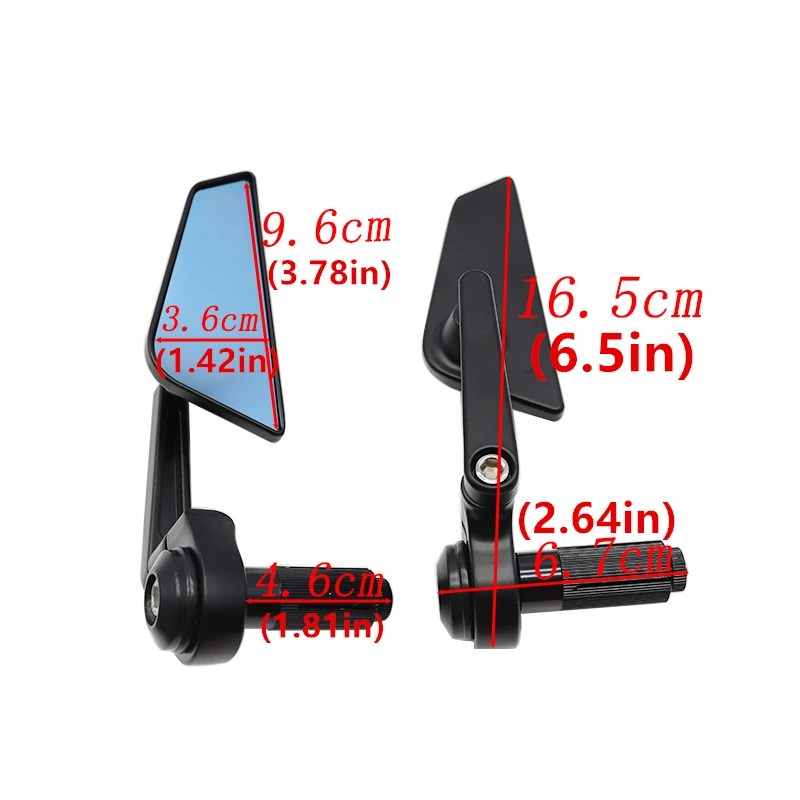 Universal Motorcycle Mini Rearview Mirror Handlebar Side Mirror For Harley Honda Kawasaki Yamaha Touring