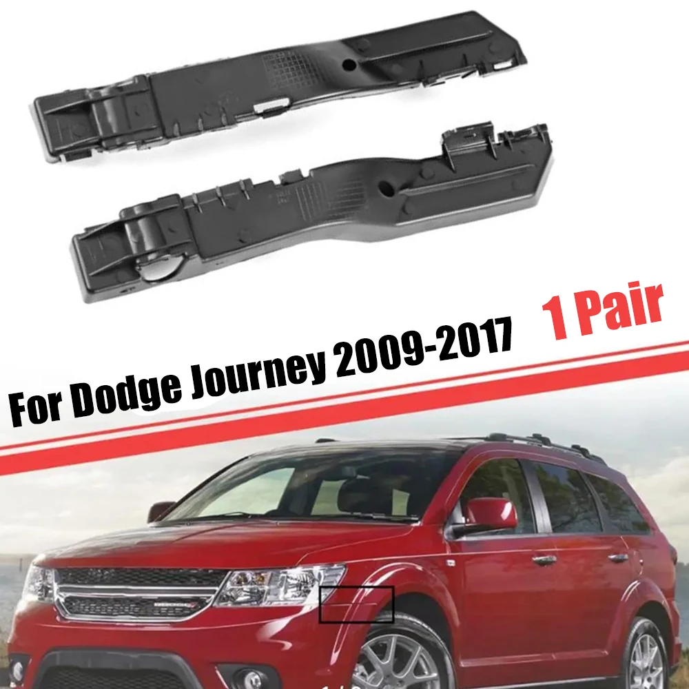 2Pcs Left & Right Car Front Bumper Support Bracket Side Cover Holder 5178410AD 5178411AD For Dodge Journey 2009-2017