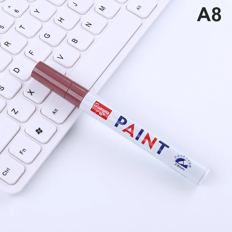 12 Kleuren Verf Marker Pen Fade-Proof Autoband Loopvlak Cd Metalen Permanente