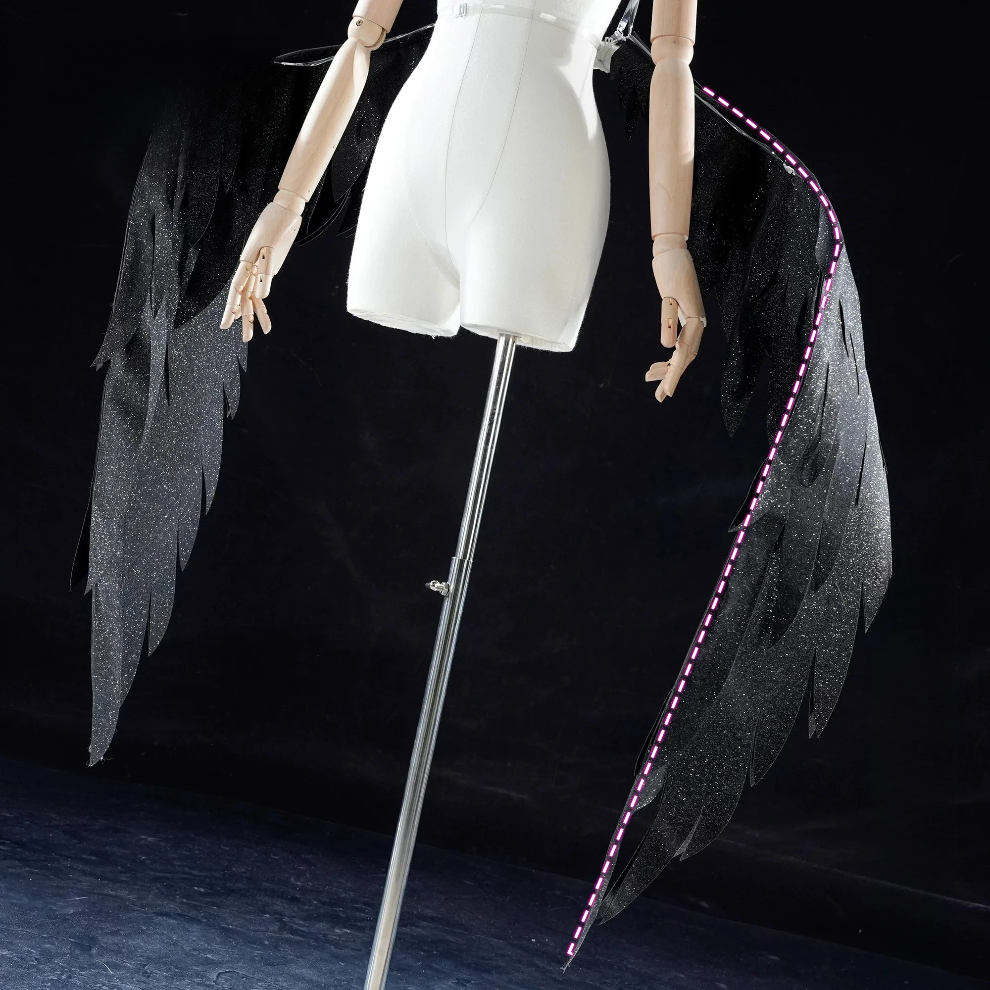 Ramiel Cosplay Prop Shining Black Wings Prop Game Zenless Zone Zero ZZZ Remielle Dan Halloween Role Play Anime Outfit For Women view 5