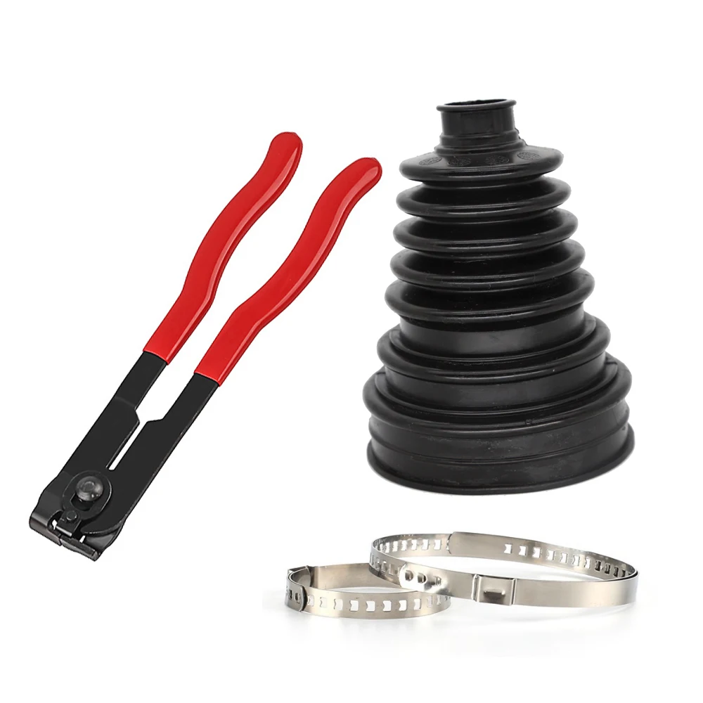 Universelles CV-Gelenk-Reparaturset: Antriebswellen-Reparaturkit mit Kugelkäfig-Klemme, Gummi-Staubschutzabdeckung mit Clip, Spurverbinder und Innenadapter – Detail 9