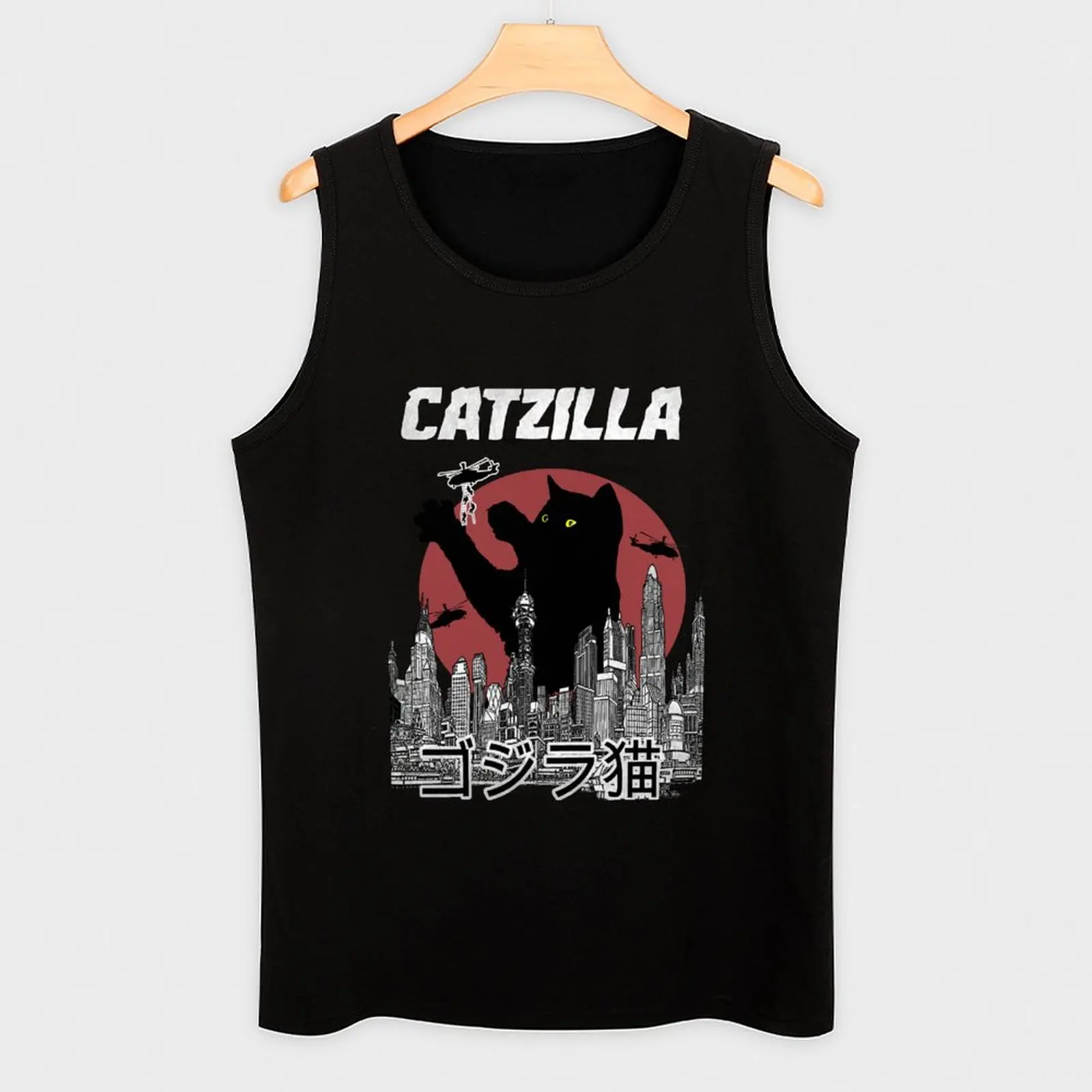 Catzilla vintage Tank Top new in tops & t-shirt Male vest T-shirt men sleeveless