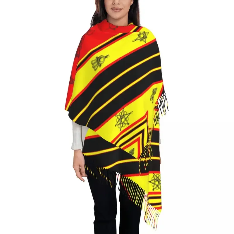 Fashion Traditional Kabyle Jewelry Tassel Scarf Women Winter Case Warm Shawl Wrap Ladies Amazigh Carpet Ethnic Scarves