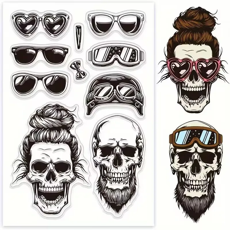 Halloween Skeleton Clear Stamp  For DIY Scrapbooking Seal Card Making A5092