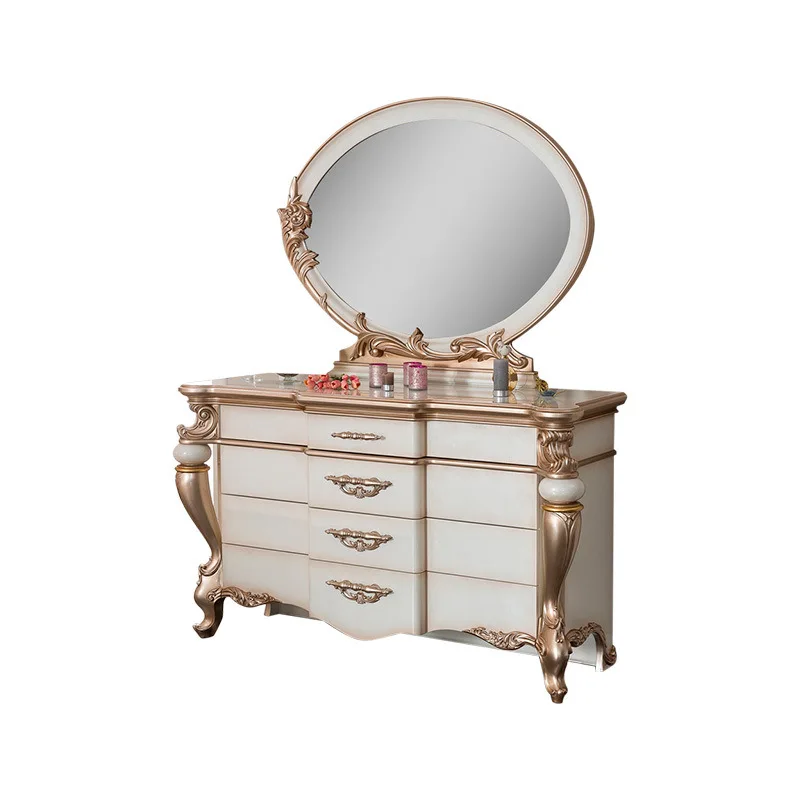 European luxury birch dresser dresser mirror combination large apartment porch locker neoclassical furniture