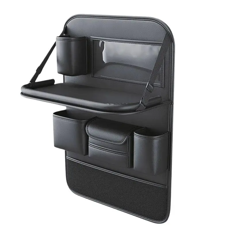 ♬Car Backseat Organizer With Foldable Table Tray Stain Proof Pad Storage Car Seat Back Protectors Kick Car Essential