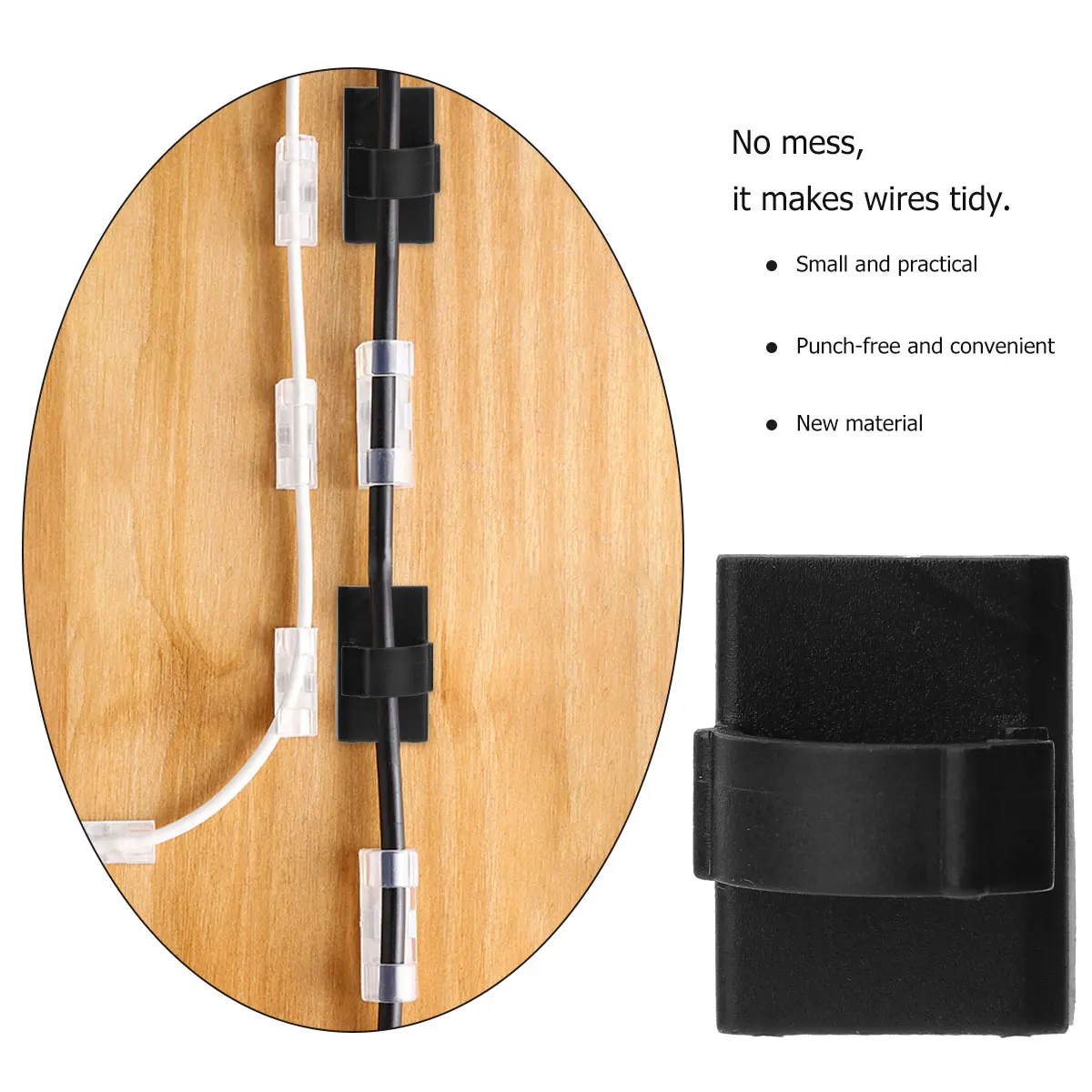 

100pcs Durable Wire Fixing Tool Simple Space Saving Cable Manager For Office Home Factory Indoor Outdoor Use Easy Operation Long