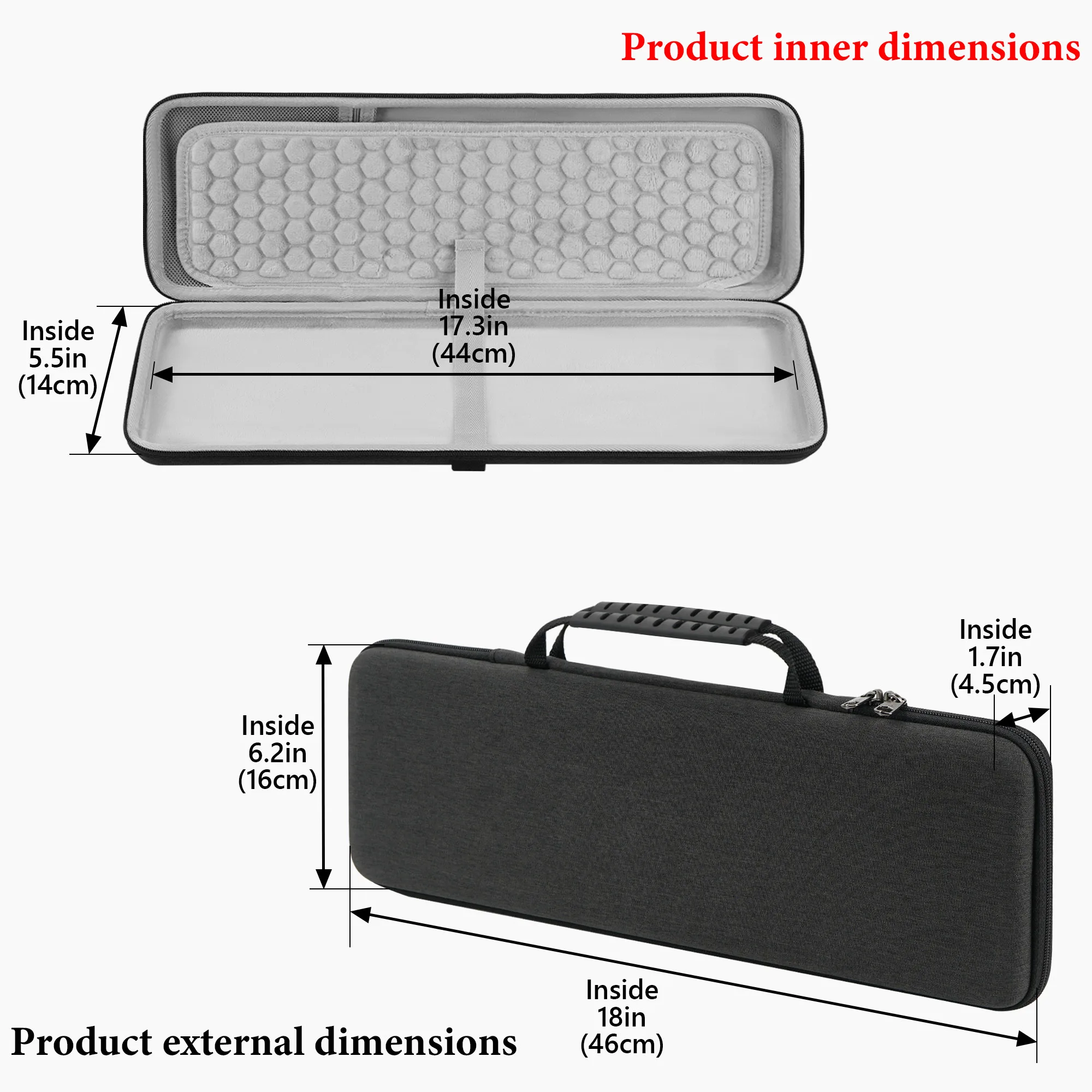 Geekria Full Size Keyboard Case Ersatz für Logitech MX mechanische kabellose beleuchtete Performance-Tastatur (grau)